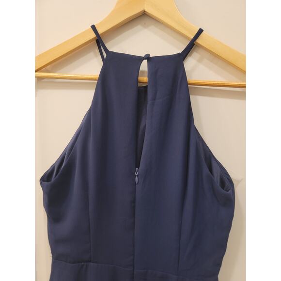 Lulus Dreamy Date Night Navy Blue Sleeveless Midi Dress - Picture 3 of 8